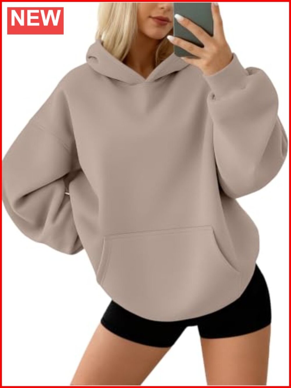 Oversized Fleece Hoodie Pullover Sweatshirt Women Y2K Fall Winter Fashion
